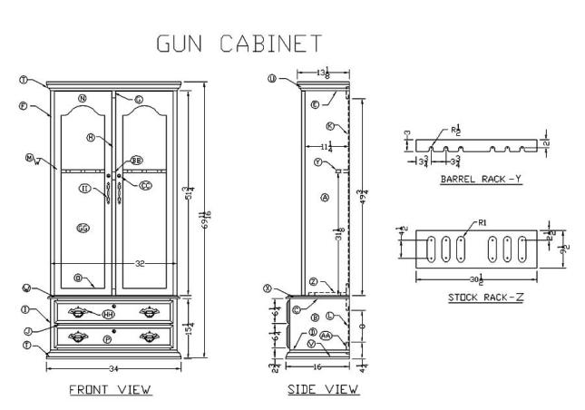 Wood Gun Cabinet Plans